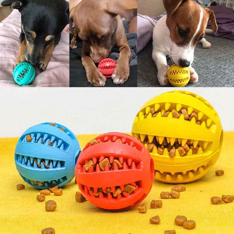 Pet Feeder Rubber Ball Dog Toy