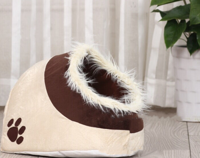 Pet House Cave Cushioned Pet Bed