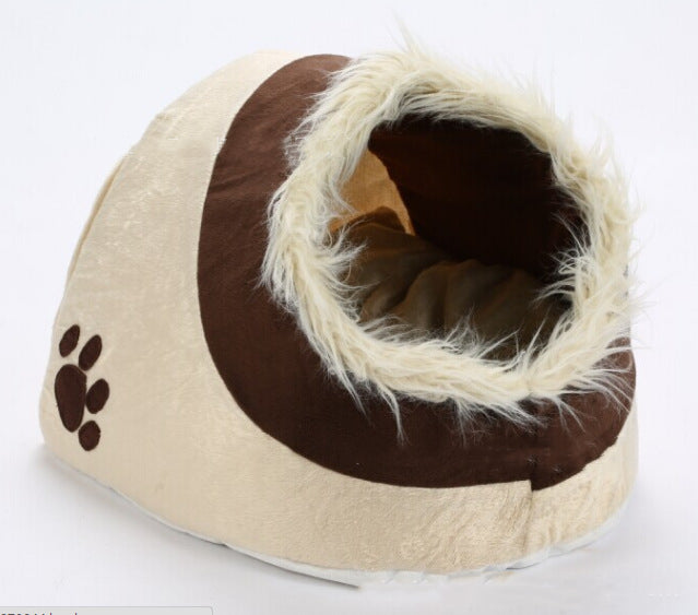 Pet House Cave Cushioned Pet Bed