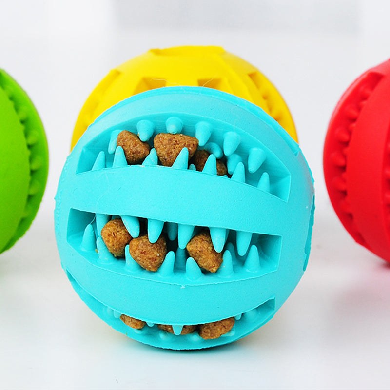 Pet Feeder Rubber Ball Dog Toy